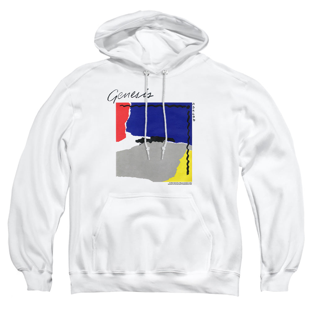 AN OFFCIALLY LICENSED GENESIS ABACAB ADULT UNISEX PULLOVER HOODIE WHITE