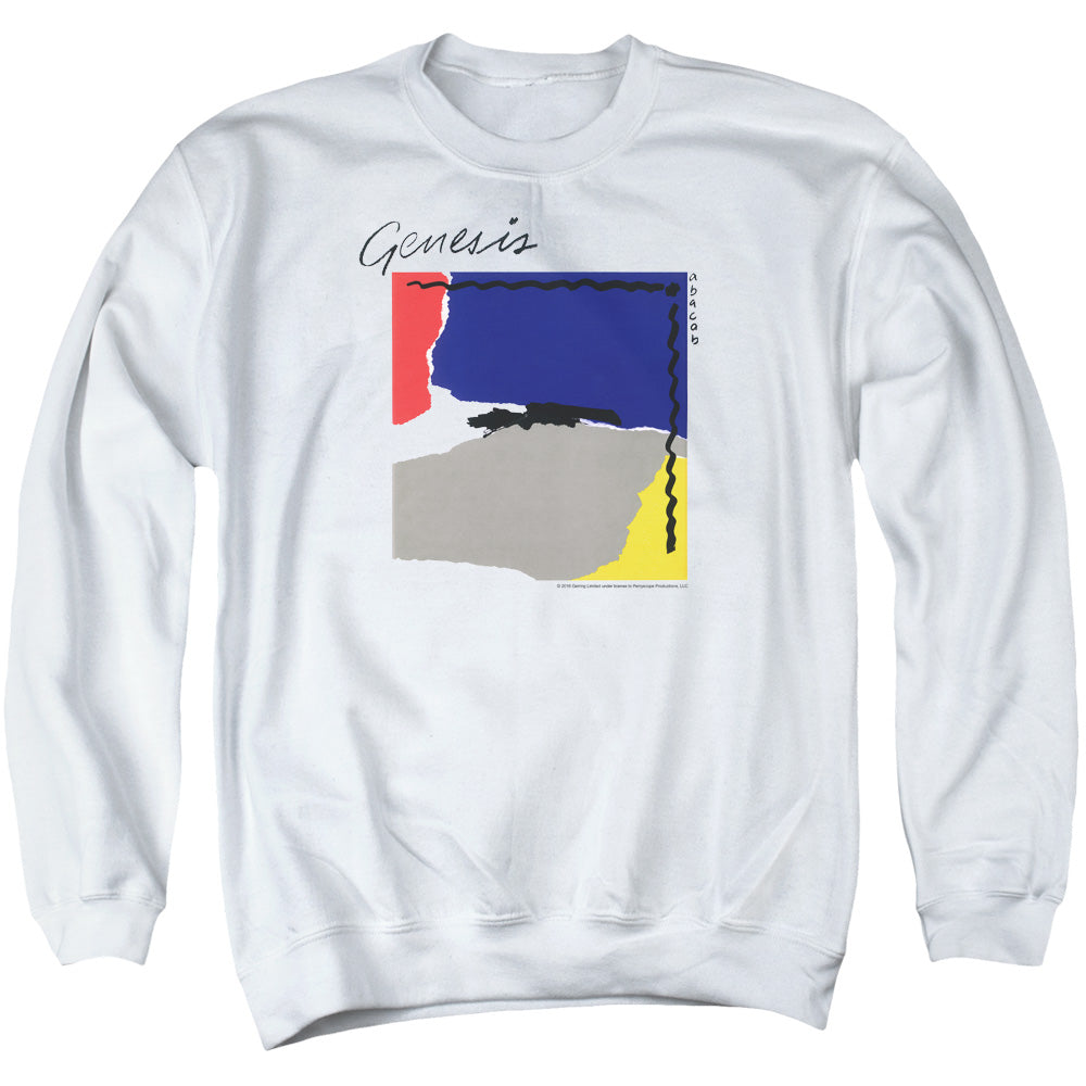 AN OFFCIALLY LICENSED GENESIS ABACAB ADULT UNISEX CREWNECK SWEATSHIRT WHITE