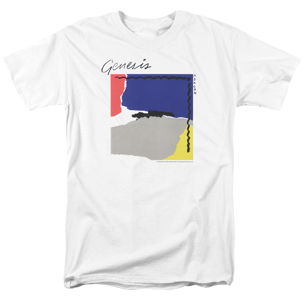 AN OFFCIALLY LICENSED GENESIS ABACAB MEN'S REGULAR FIT T-SHIRT WHITE