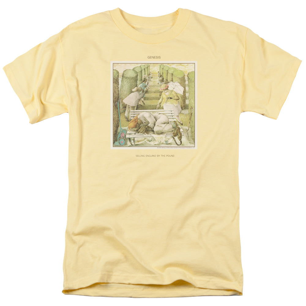 AN OFFCIALLY LICENSED GENESIS SELLING ENGLAND MEN'S REGULAR FIT T-SHIRT BANANA