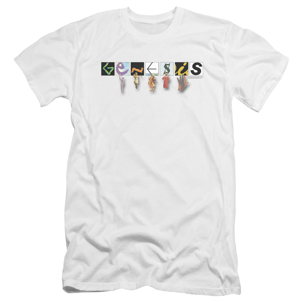 AN OFFCIALLY LICENSED GENESIS NEW LOGO MEN'S PREMIUM SLIM FIT T-SHIRT WHITE