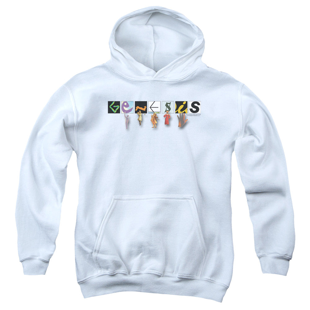 AN OFFCIALLY LICENSED GENESIS NEW LOGO YOUTH HOODIE WHITE