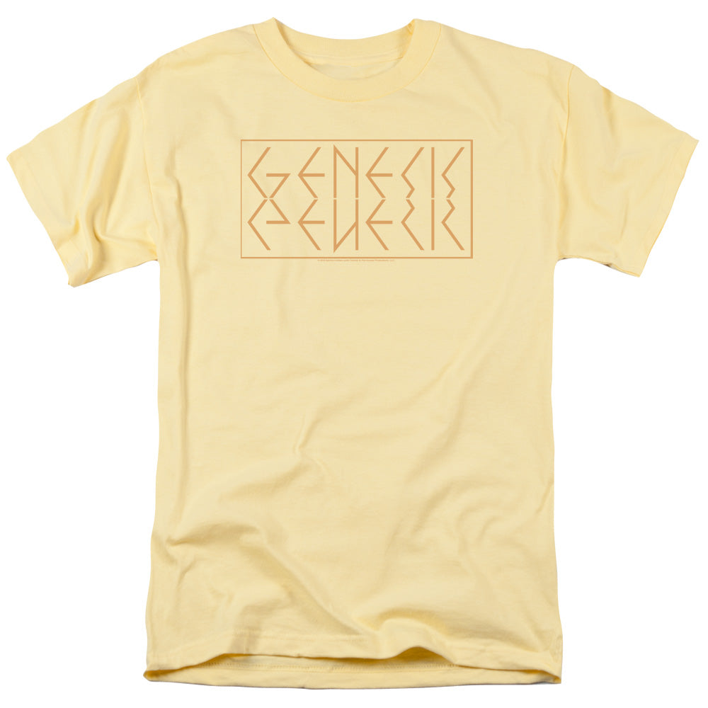 AN OFFCIALLY LICENSED GENESIS MIRROR LOGO MEN'S REGULAR FIT T-SHIRT BANANA