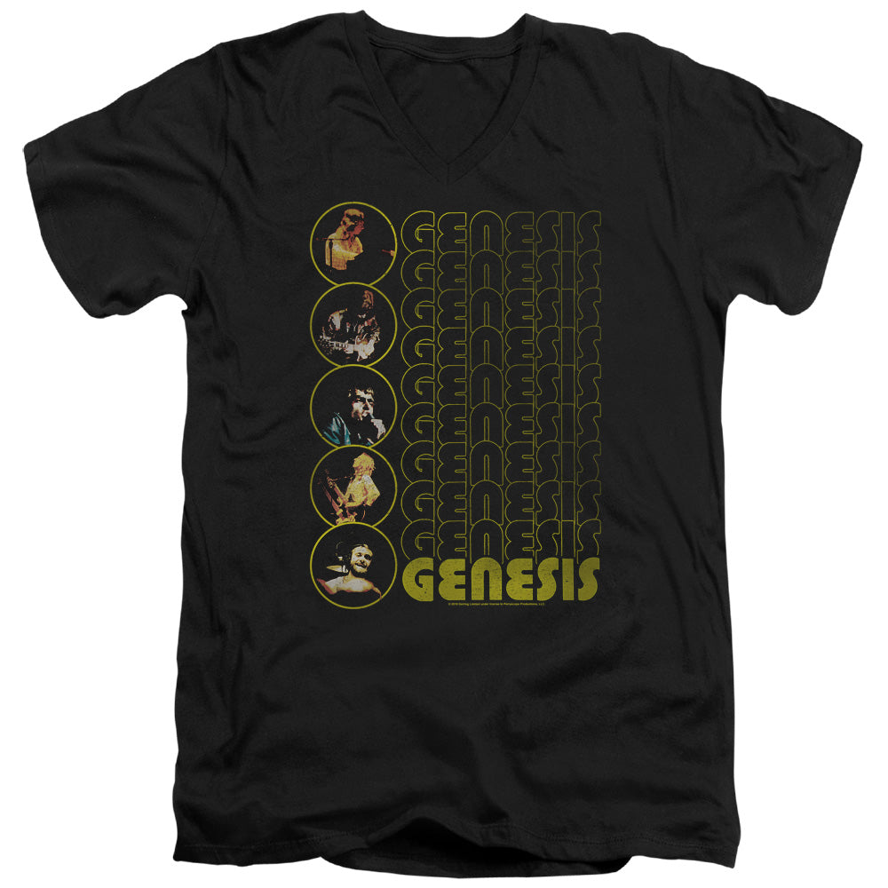 AN OFFCIALLY LICENSED GENESIS THE CARPET CRAWLERS MEN'S V-NECK T-SHIRT BLACK