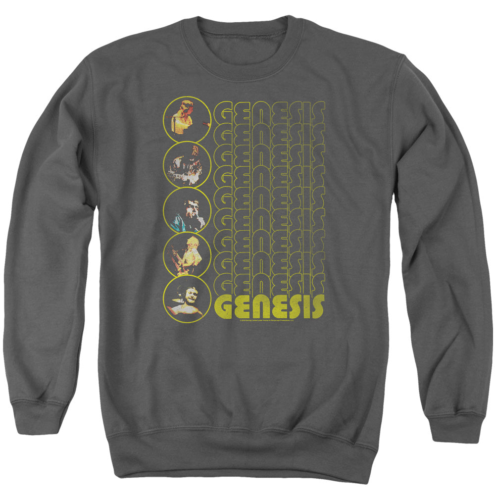 AN OFFCIALLY LICENSED GENESIS THE CARPET CRAWLERS ADULT UNISEX CREWNECK SWEATSHIRT CHARCOAL
