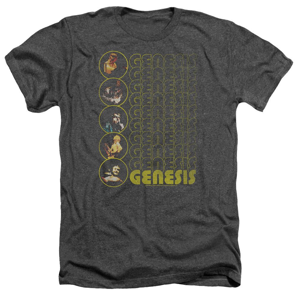 AN OFFCIALLY LICENSED GENESIS THE CARPET CRAWLERS MEN'S HEATHER T-SHIRT CHARCOAL