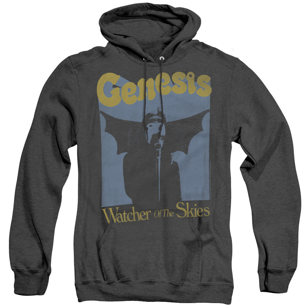 AN OFFCIALLY LICENSED GENESIS WATCHER OF THE SKIES ADULT UNISEX HEATHER PULLOVER HOODIE BLACK