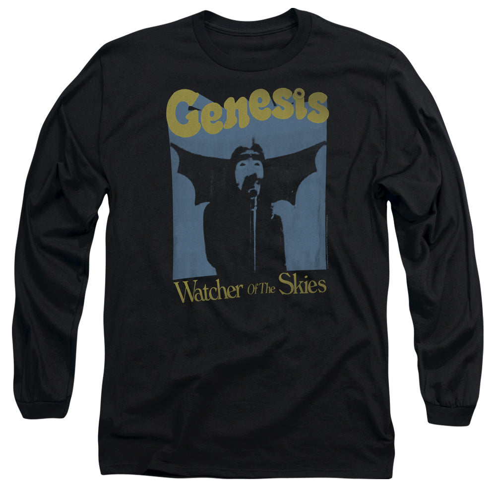 AN OFFCIALLY LICENSED GENESIS WATCHER OF THE SKIES MEN'S LONG SLEEVE T-SHIRT BLACK