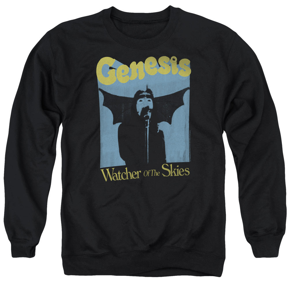AN OFFCIALLY LICENSED GENESIS WATCHER OF THE SKIES ADULT UNISEX CREWNECK SWEATSHIRT BLACK