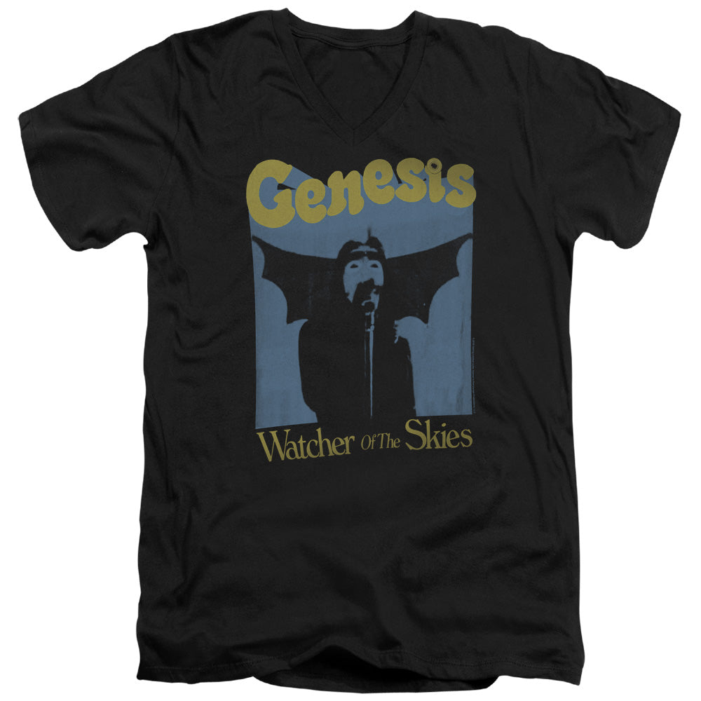 AN OFFCIALLY LICENSED GENESIS WATCHER OF THE SKIES MEN'S V-NECK T-SHIRT BLACK