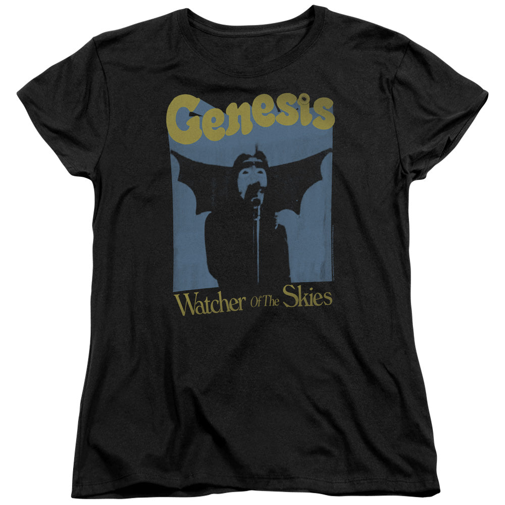 AN OFFCIALLY LICENSED GENESIS WATCHER OF THE SKIES WOMEN'S REGULAR FIT T-SHIRT BLACK