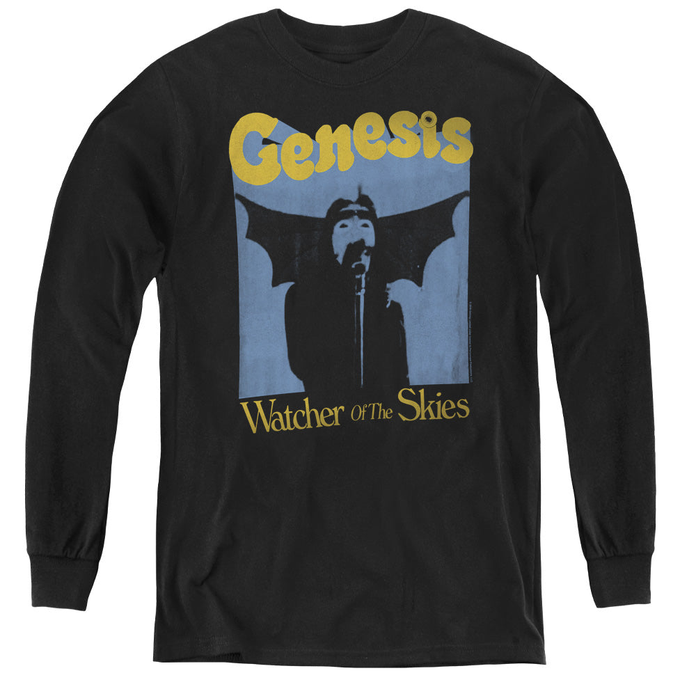 AN OFFCIALLY LICENSED GENESIS WATCHER OF THE SKIES YOUTH LONG SLEEVE T-SHIRT BLACK
