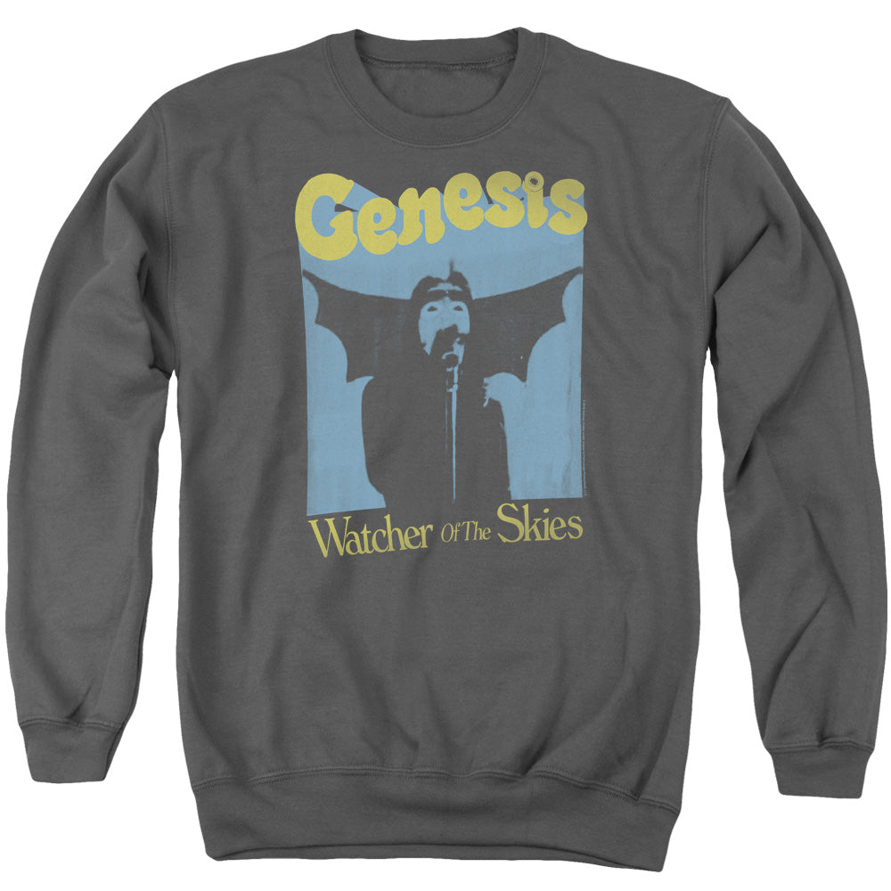 AN OFFCIALLY LICENSED GENESIS WATCHER OF THE SKIES ADULT UNISEX CREWNECK SWEATSHIRT CHARCOAL
