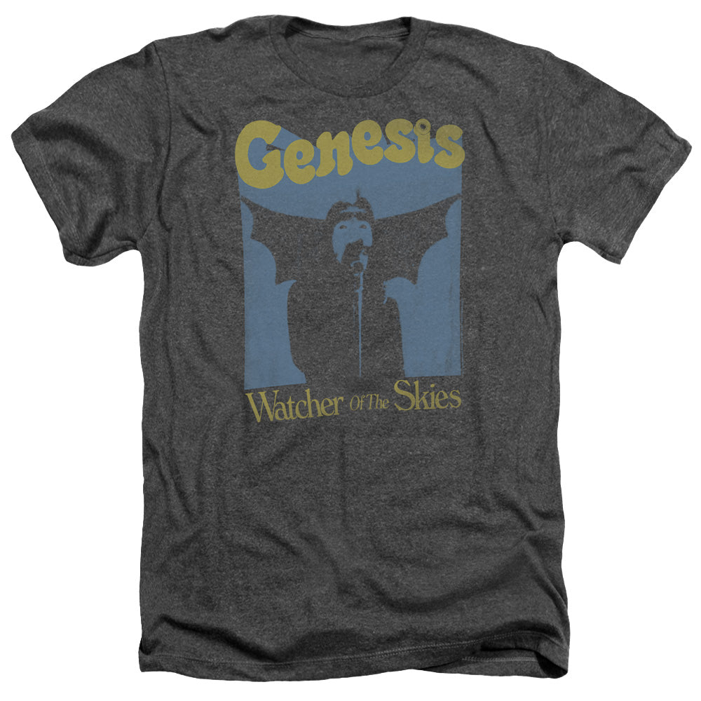 AN OFFCIALLY LICENSED GENESIS WATCHER OF THE SKIES MEN'S HEATHER T-SHIRT CHARCOAL