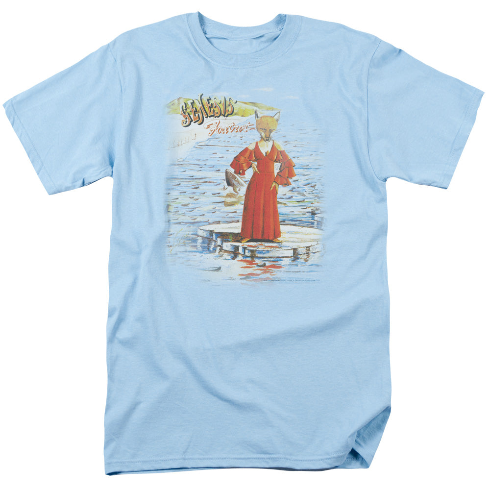 AN OFFCIALLY LICENSED GENESIS LARGE FOXTROT MEN'S REGULAR FIT T-SHIRT LIGHT BLUE