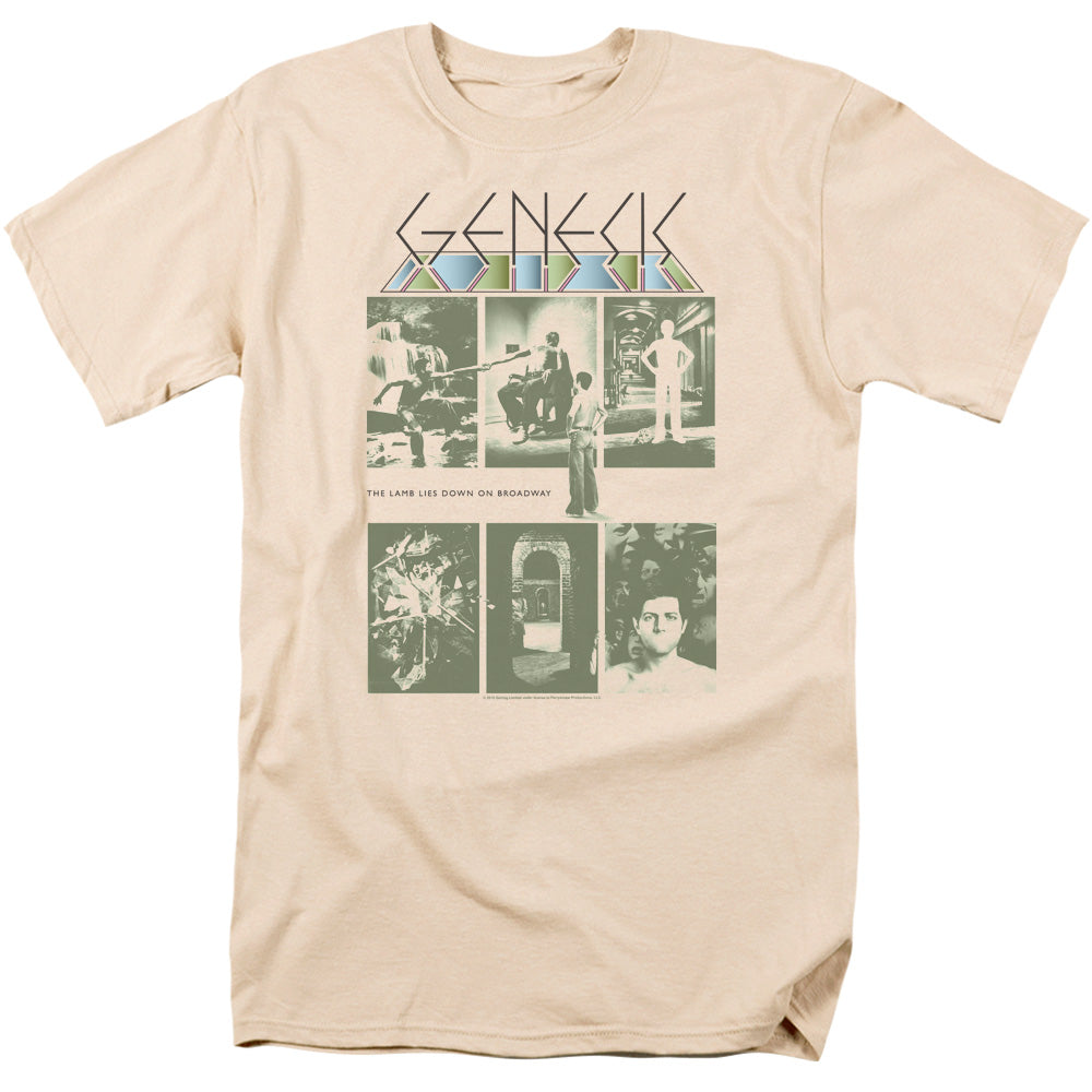 AN OFFCIALLY LICENSED GENESIS THE LAMB MEN'S REGULAR FIT T-SHIRT CREAM