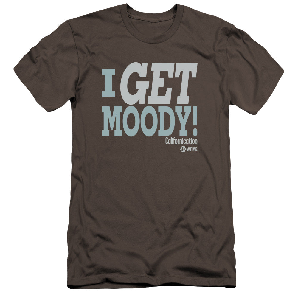 AN OFFCIALLY LICENSED CALIFORNICATION I GET MOODY MEN'S PREMIUM SLIM FIT T-SHIRT CHARCOAL