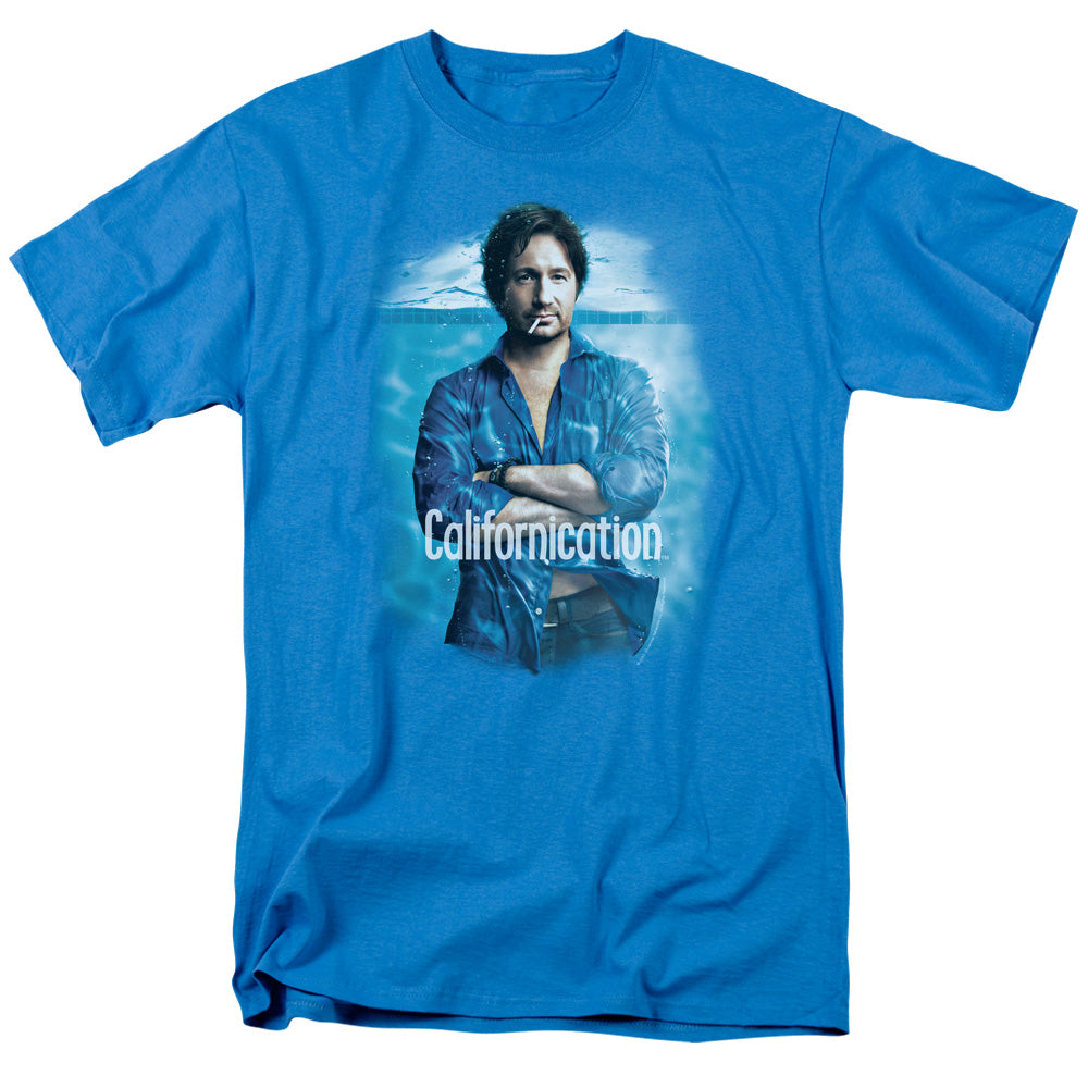 AN OFFCIALLY LICENSED CALIFORNICATION WAY TOO DEEP MEN'S REGULAR FIT T-SHIRT TURQUOISE