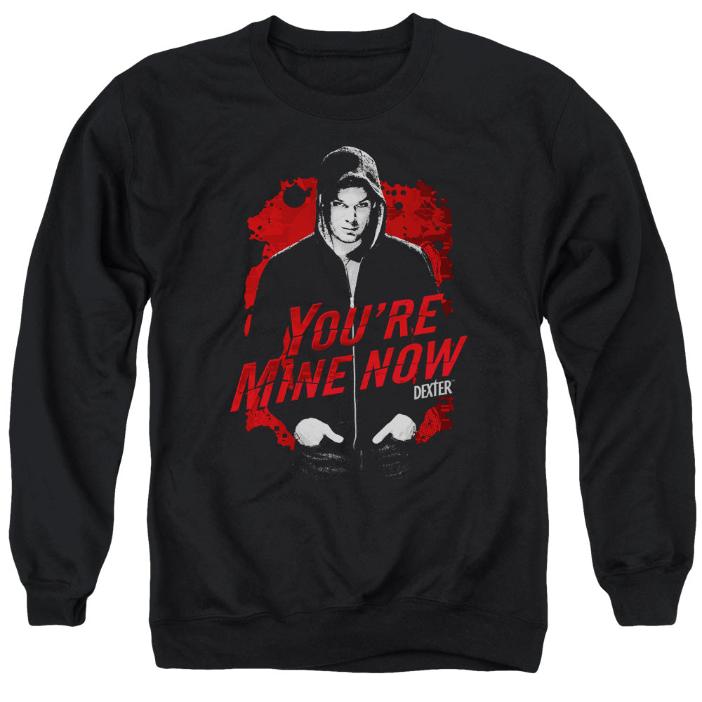 AN OFFCIALLY LICENSED DEXTER DARK PASSENGER ADULT UNISEX CREWNECK SWEATSHIRT BLACK