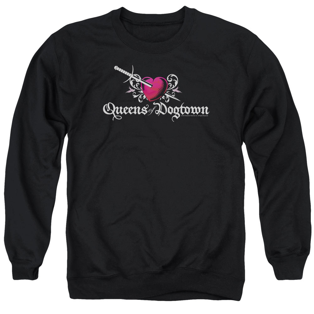 AN OFFCIALLY LICENSED CALIFORNICATION QUEENS OF DOGTOWN ADULT UNISEX CREWNECK SWEATSHIRT BLACK
