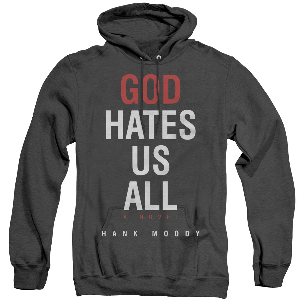 AN OFFCIALLY LICENSED CALIFORNICATION BOOK COVER ADULT UNISEX HEATHER PULLOVER HOODIE BLACK