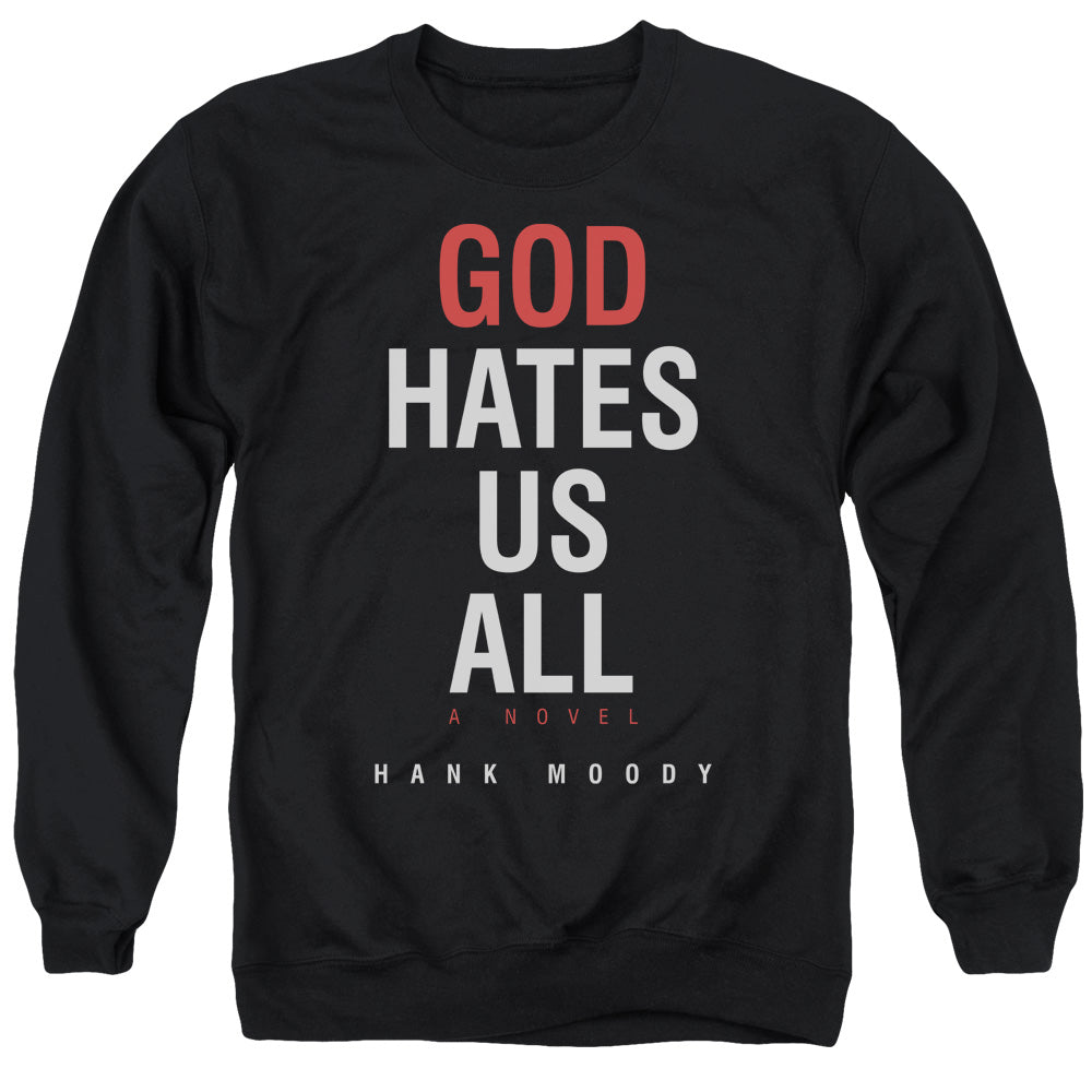 AN OFFCIALLY LICENSED CALIFORNICATION BOOK COVER ADULT UNISEX CREWNECK SWEATSHIRT BLACK