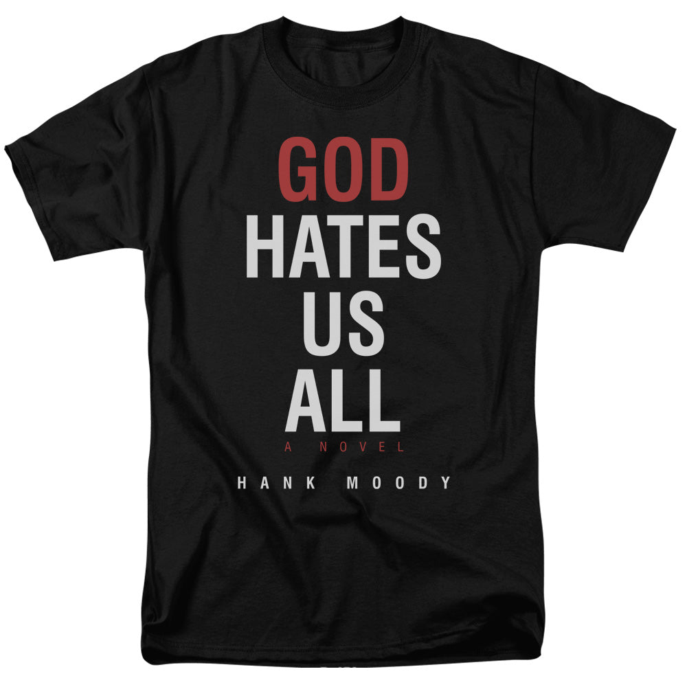 AN OFFCIALLY LICENSED CALIFORNICATION BOOK COVER MEN'S REGULAR FIT T-SHIRT BLACK