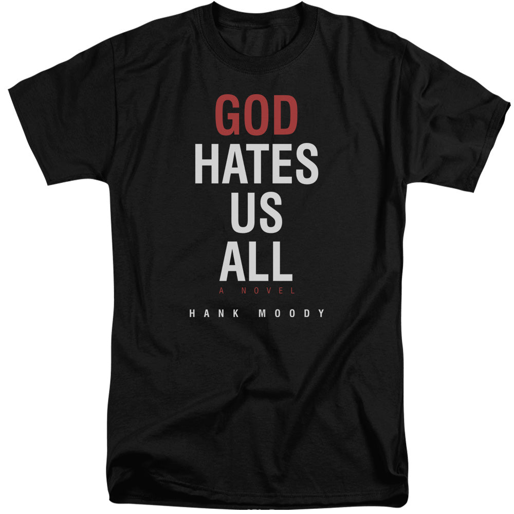 AN OFFCIALLY LICENSED CALIFORNICATION BOOK COVER MEN'S TALL FIT T-SHIRT BLACK