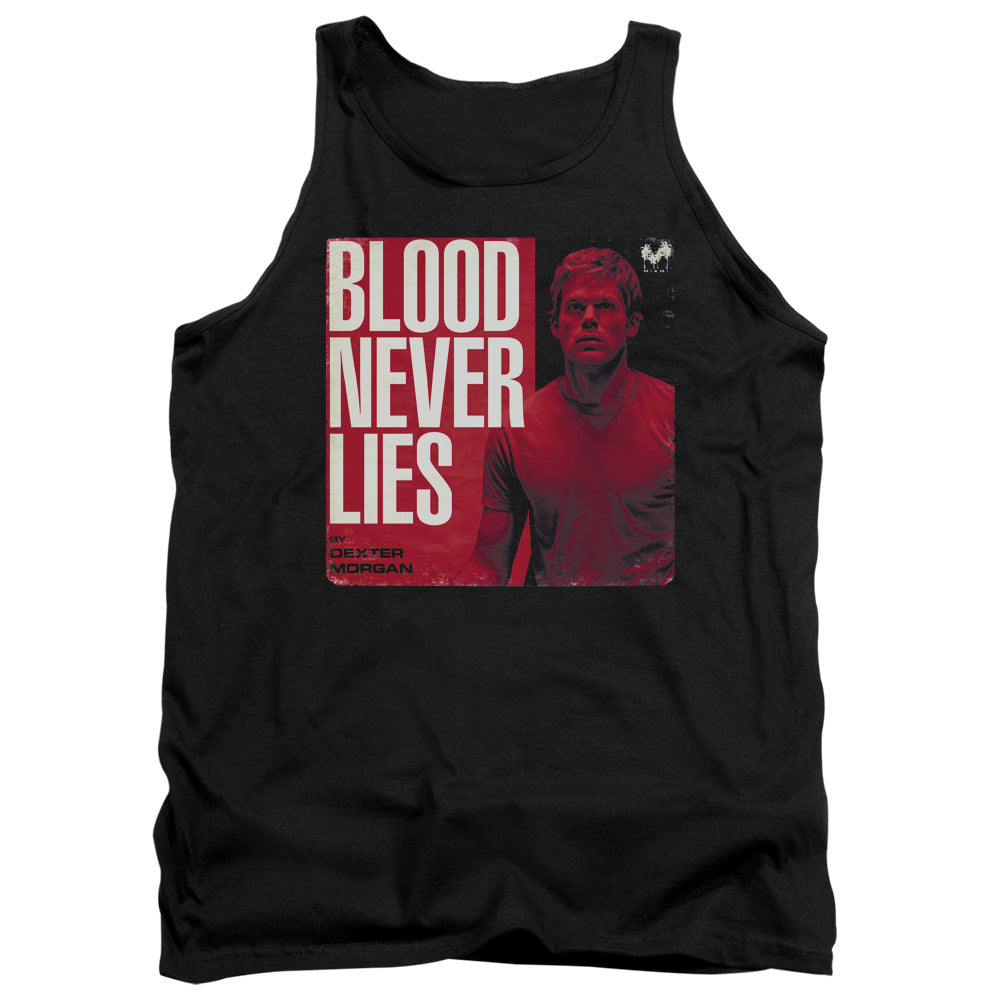 AN OFFCIALLY LICENSED DEXTER COVER ADULT UNISEX TANK TOP BLACK