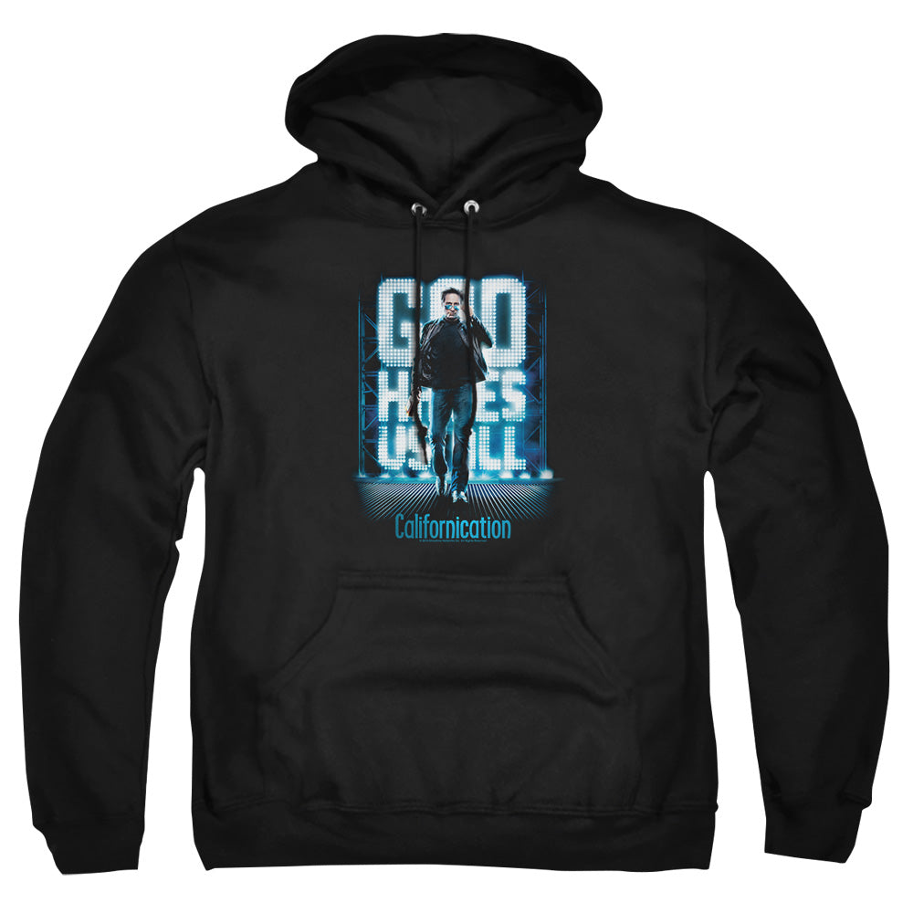 AN OFFCIALLY LICENSED CALIFORNICATION HIT THE LIGHTS ADULT UNISEX PULLOVER HOODIE BLACK