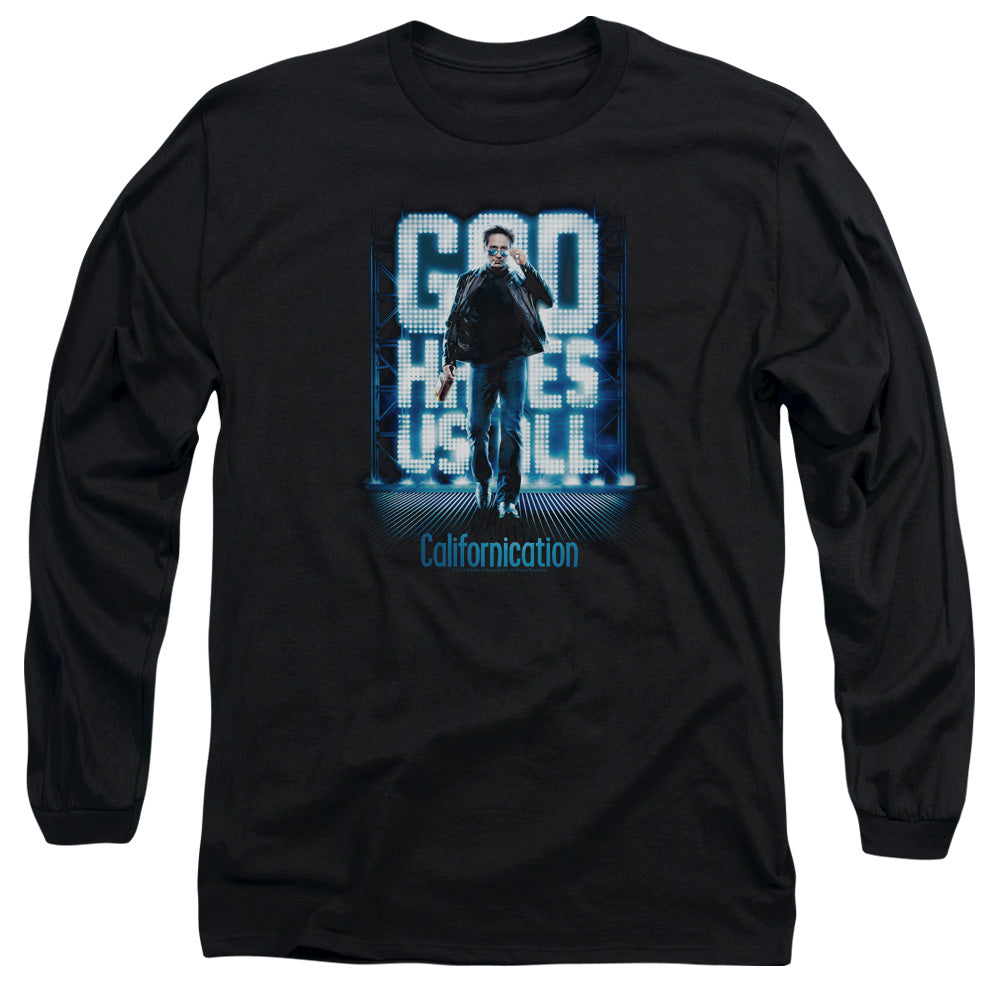 AN OFFCIALLY LICENSED CALIFORNICATION HIT THE LIGHTS MEN'S LONG SLEEVE T-SHIRT BLACK