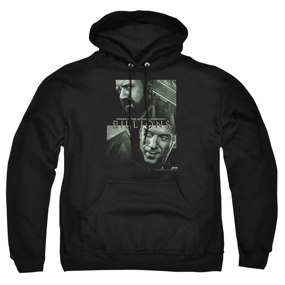 AN OFFCIALLY LICENSED BILLIONS CURRENCY POSTER ADULT UNISEX PULLOVER HOODIE BLACK
