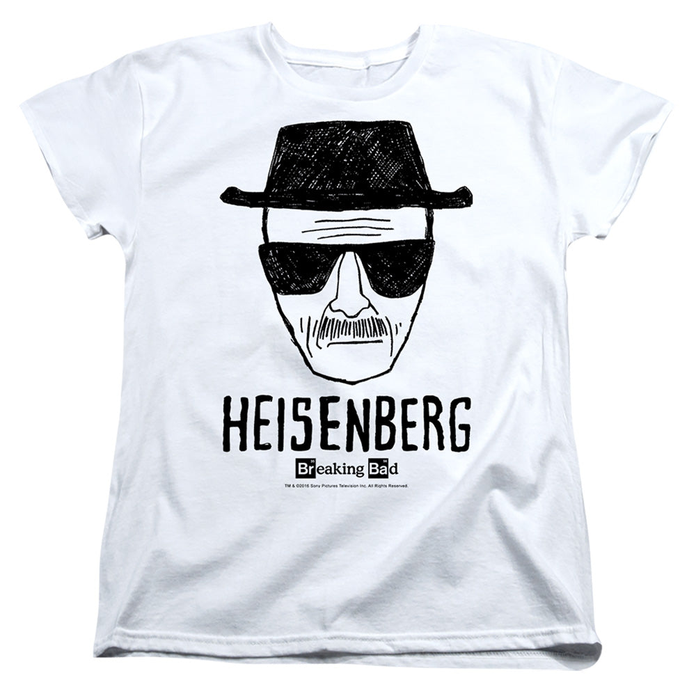 AN OFFCIALLY LICENSED BREAKING BAD HEISENBERG WOMEN'S REGULAR FIT T-SHIRT WHITE
