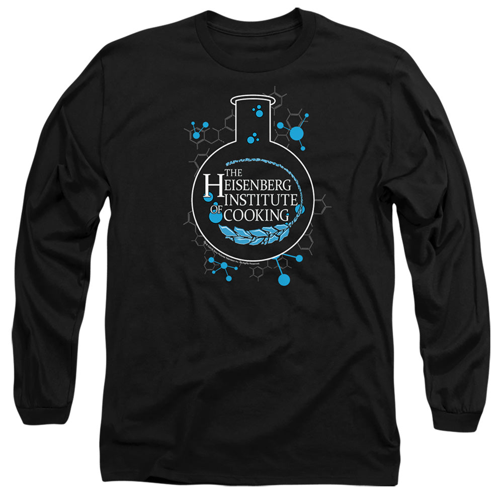 AN OFFCIALLY LICENSED BREAKING BAD HEISENBERG INSTITUTE OF COOKING MEN'S LONG SLEEVE T-SHIRT BLACK
