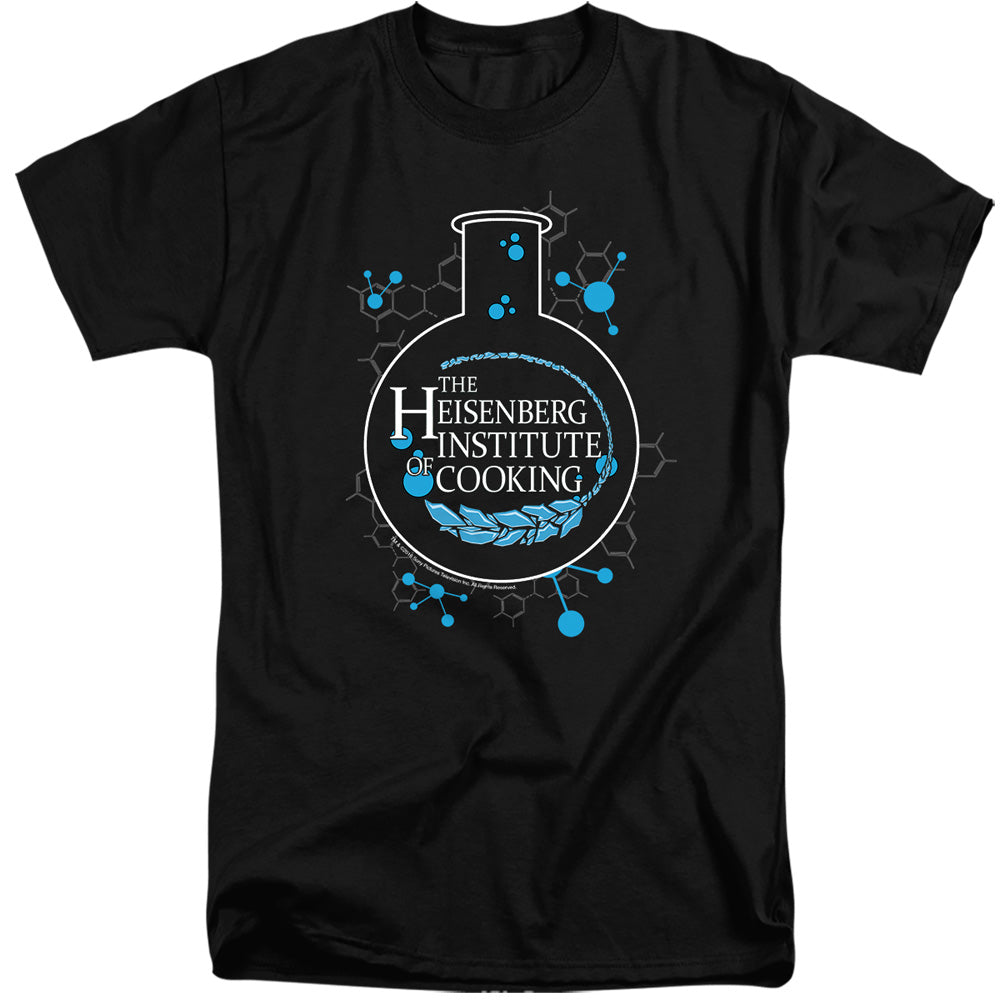 AN OFFCIALLY LICENSED BREAKING BAD HEISENBERG INSTITUTE OF COOKING MEN'S TALL FIT T-SHIRT BLACK