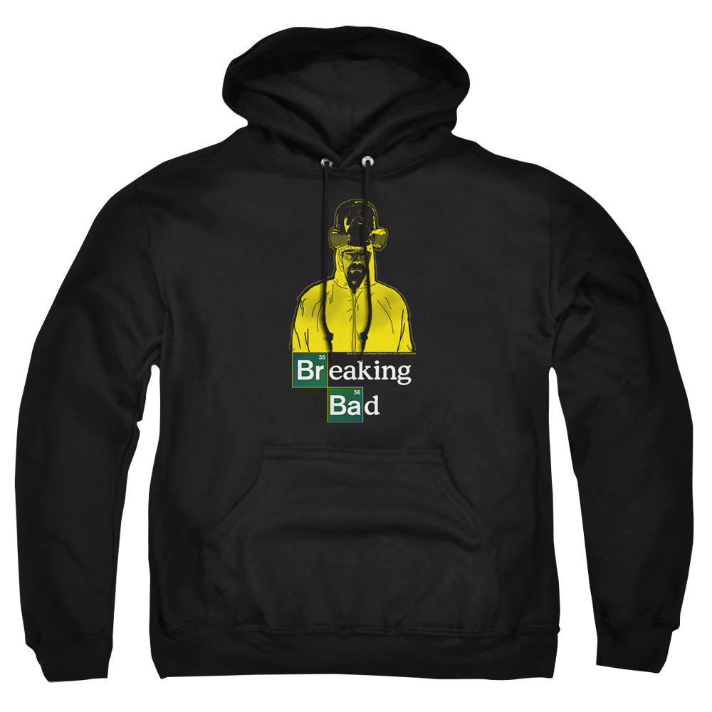 AN OFFCIALLY LICENSED BREAKING BAD HAZMAT ADULT UNISEX PULLOVER HOODIE BLACK