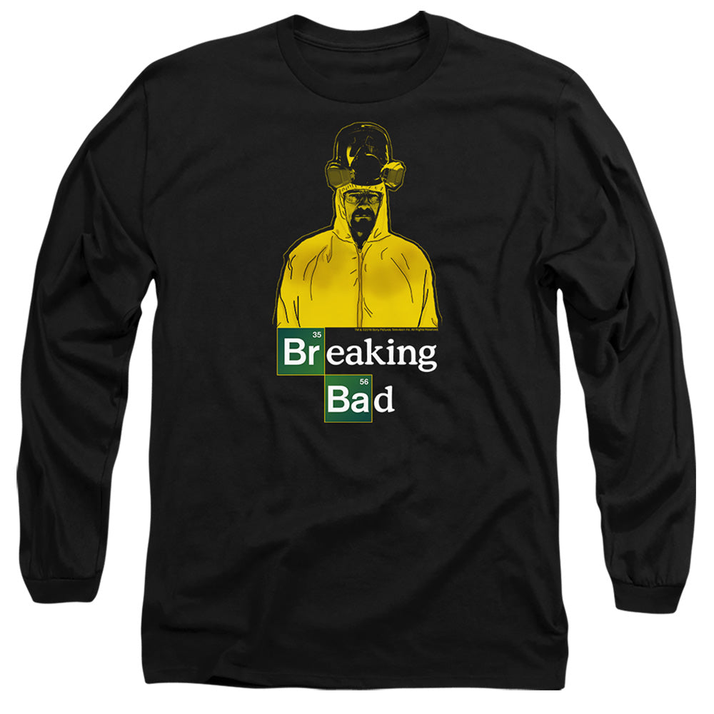 AN OFFCIALLY LICENSED BREAKING BAD HAZMAT MEN'S LONG SLEEVE T-SHIRT BLACK