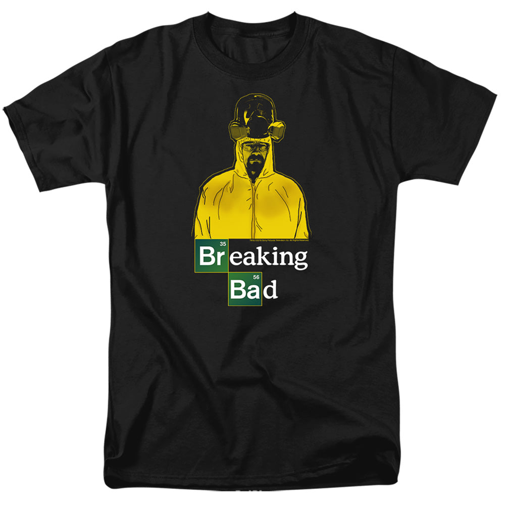 AN OFFCIALLY LICENSED BREAKING BAD HAZMAT MEN'S REGULAR FIT T-SHIRT BLACK