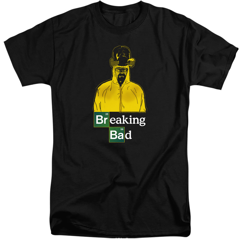 AN OFFCIALLY LICENSED BREAKING BAD HAZMAT MEN'S TALL FIT T-SHIRT BLACK