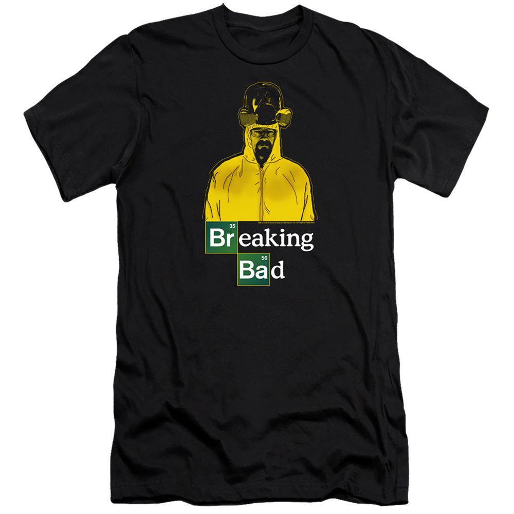 AN OFFCIALLY LICENSED BREAKING BAD HAZMAT MEN'S PREMIUM SLIM FIT T-SHIRT BLACK