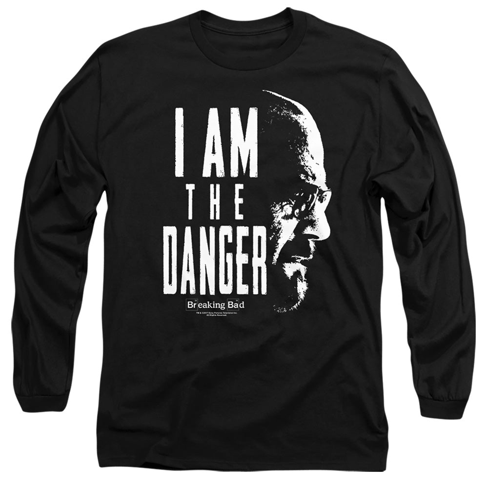 AN OFFCIALLY LICENSED BREAKING BAD THE DANGER MEN'S LONG SLEEVE T-SHIRT BLACK