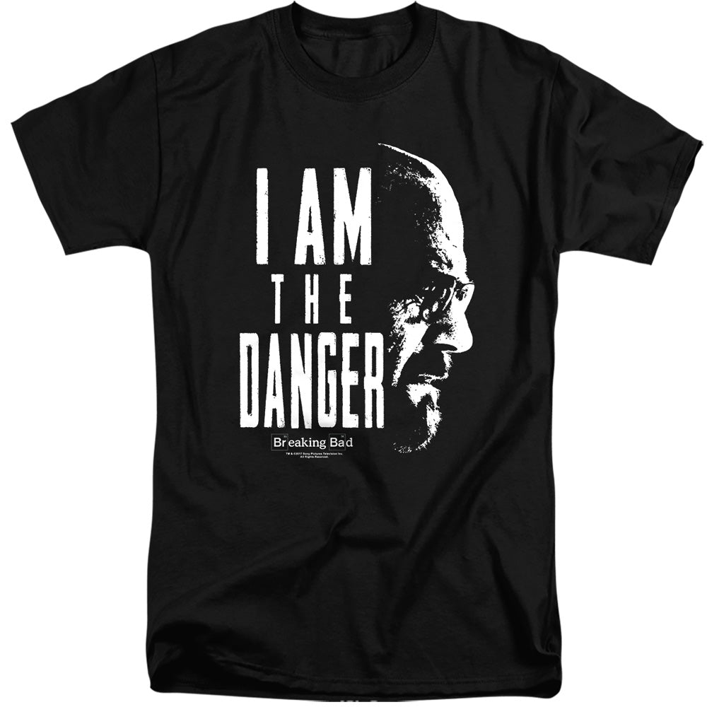 AN OFFCIALLY LICENSED BREAKING BAD THE DANGER MEN'S TALL FIT T-SHIRT BLACK