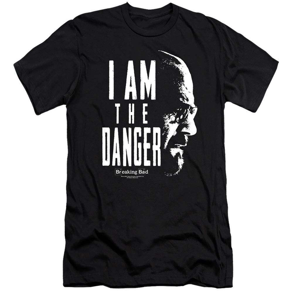 AN OFFCIALLY LICENSED BREAKING BAD THE DANGER MEN'S PREMIUM SLIM FIT T-SHIRT BLACK