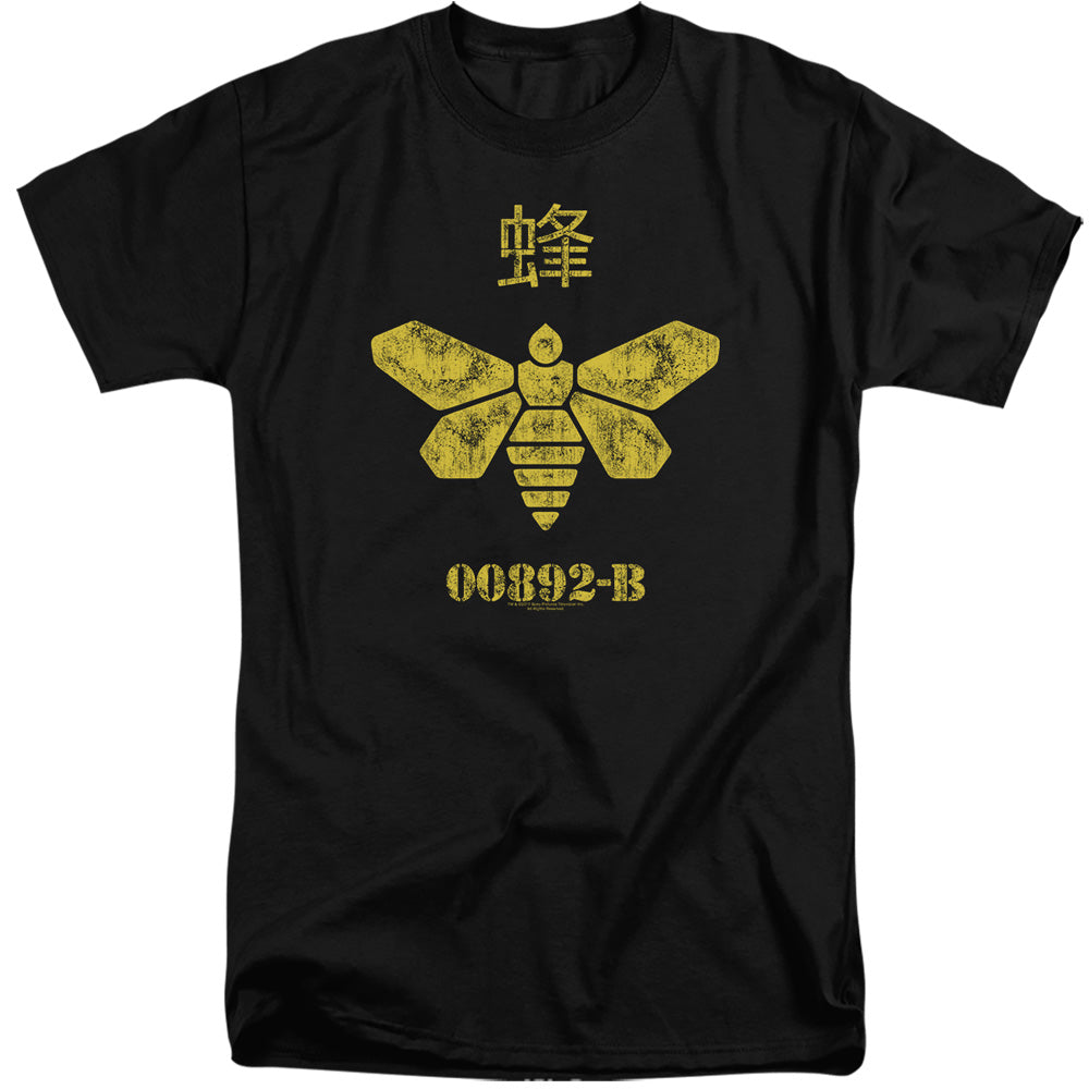 AN OFFCIALLY LICENSED BREAKING BAD METHYLAMINE BARREL BEE MEN'S TALL FIT T-SHIRT BLACK