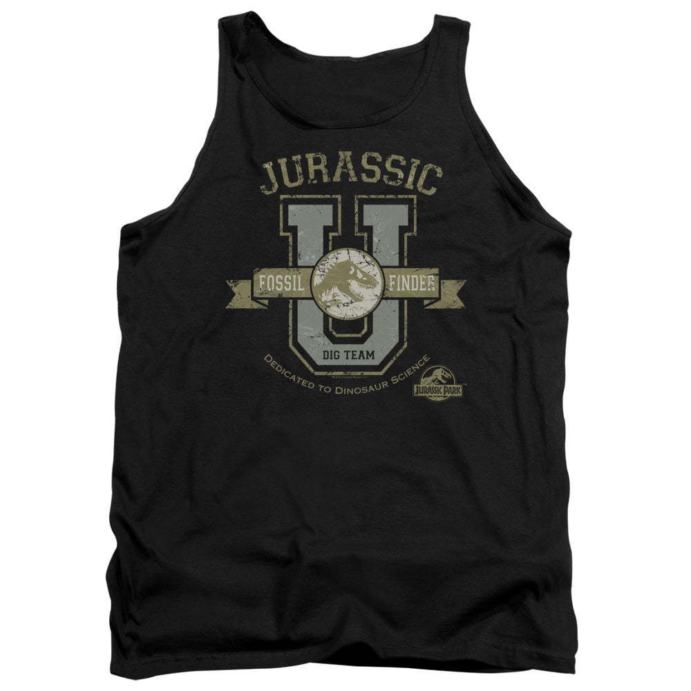 AN OFFCIALLY LICENSED JURASSIC PARK JURASSIC U ADULT UNISEX TANK TOP BLACK
