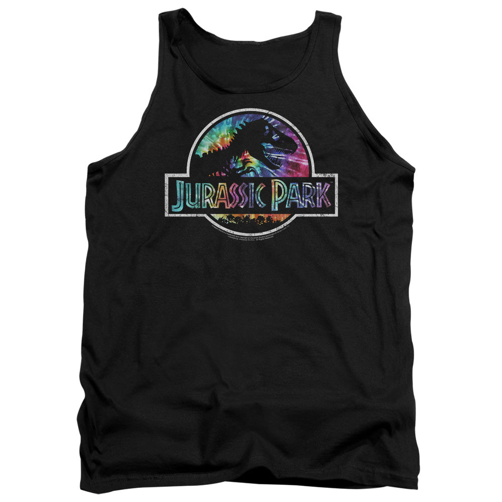 AN OFFCIALLY LICENSED JURASSIC PARK PREHISTORIC GROOVE ADULT UNISEX TANK TOP BLACK