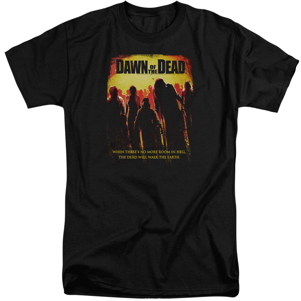 AN OFFCIALLY LICENSED DAWN OF THE DEAD TITLE MEN'S TALL FIT T-SHIRT BLACK