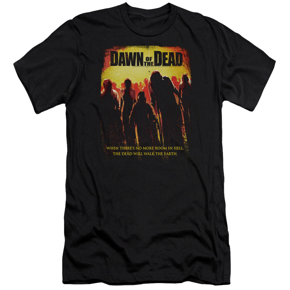AN OFFCIALLY LICENSED DAWN OF THE DEAD TITLE MEN'S PREMIUM SLIM FIT T-SHIRT BLACK