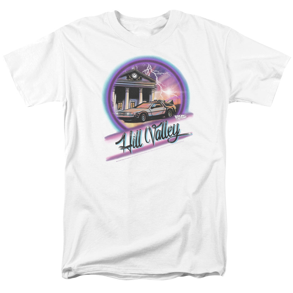 AN OFFCIALLY LICENSED BACK TO THE FUTURE RIDE MEN'S REGULAR FIT T-SHIRT WHITE