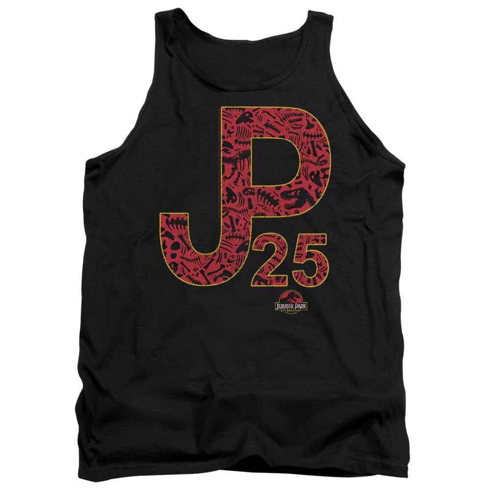 AN OFFCIALLY LICENSED JURASSIC PARK JP25 ADULT UNISEX TANK TOP BLACK